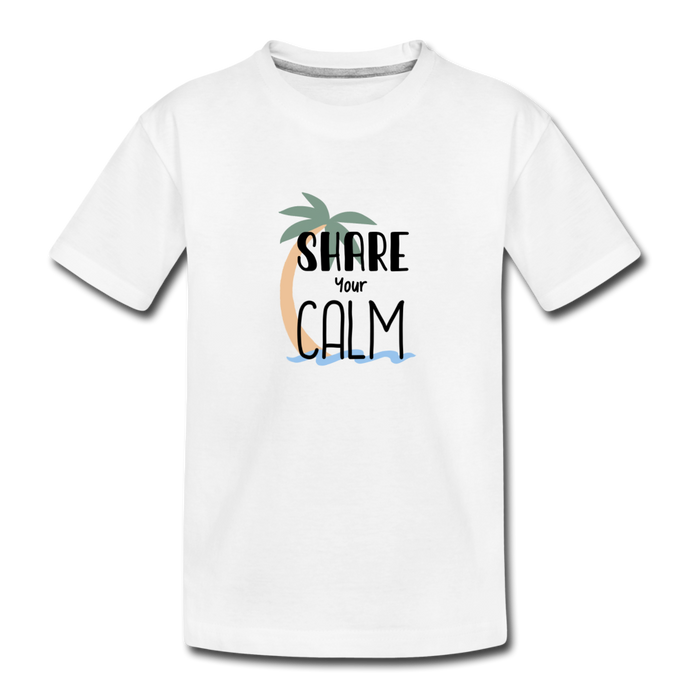 Share your Calm: Premium Organic T-Shirt - white