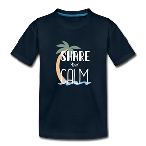 Share your Calm: Premium Organic T-Shirt - deep navy