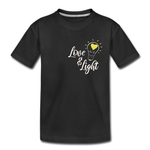 Load image into Gallery viewer, Love &amp; Light: Premium Organic T-Shirt - black
